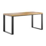 Industrie-Schreibtisch mit Eichenplatte "Loft-Büro"