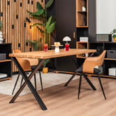 stół do biura z nogami krzyżowymi