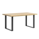 Loft, industrieller Tisch aus Holz und Metall