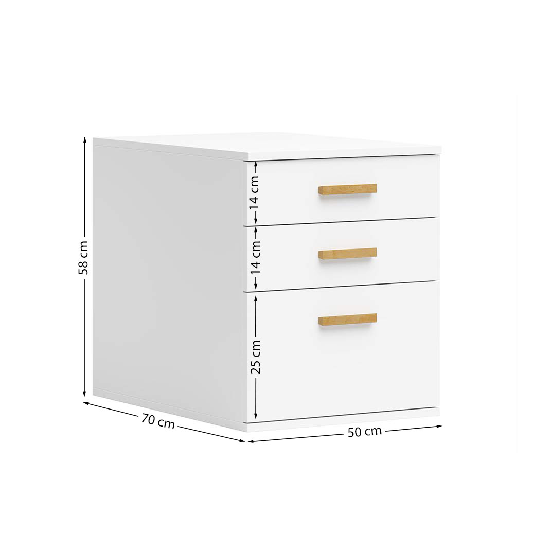 mobilny-kontenerek-z-szufladami-bialy Mobilny kontenerek z szufladami, biały