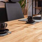 biurko dębowe dwustanowiskowe dzielone