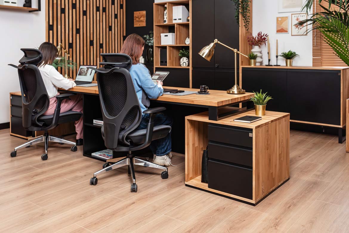 biurko-debowe-dwustanowiskowe biurko dębowe dwustanowiskowe