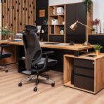 biurko z litego drewna dwuosobowe