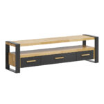 Moderner RTV-Schrank mit Schubladen aus Holz und Metall