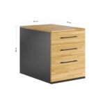 Schreibtischschrank aus Holz
