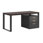 czarne biurowe biurko