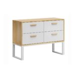 Weiße Kommode mit Schubladen. Lat. 110cm