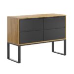 Loftkommode mit Schubladen auf Metallbeinen 110 cm