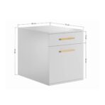 weißer Untertischschrank