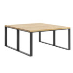 Set aus zwei Schreibtischen mit Holzplatten im Loft-Stil