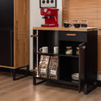 szafka pod ekspres czarna mat z LED