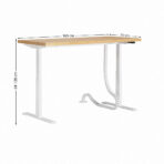 białe biurko z elektryczną regulacją wysokości