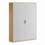 Weißer Aktenschrank im Loft-Stil. Breite 118cm