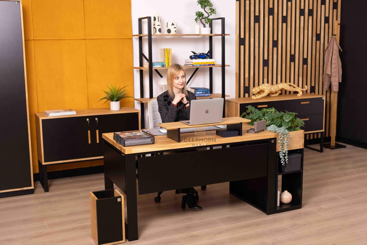 biurko-drewniane-z-nadstawka biurko drewniane z nadstawką