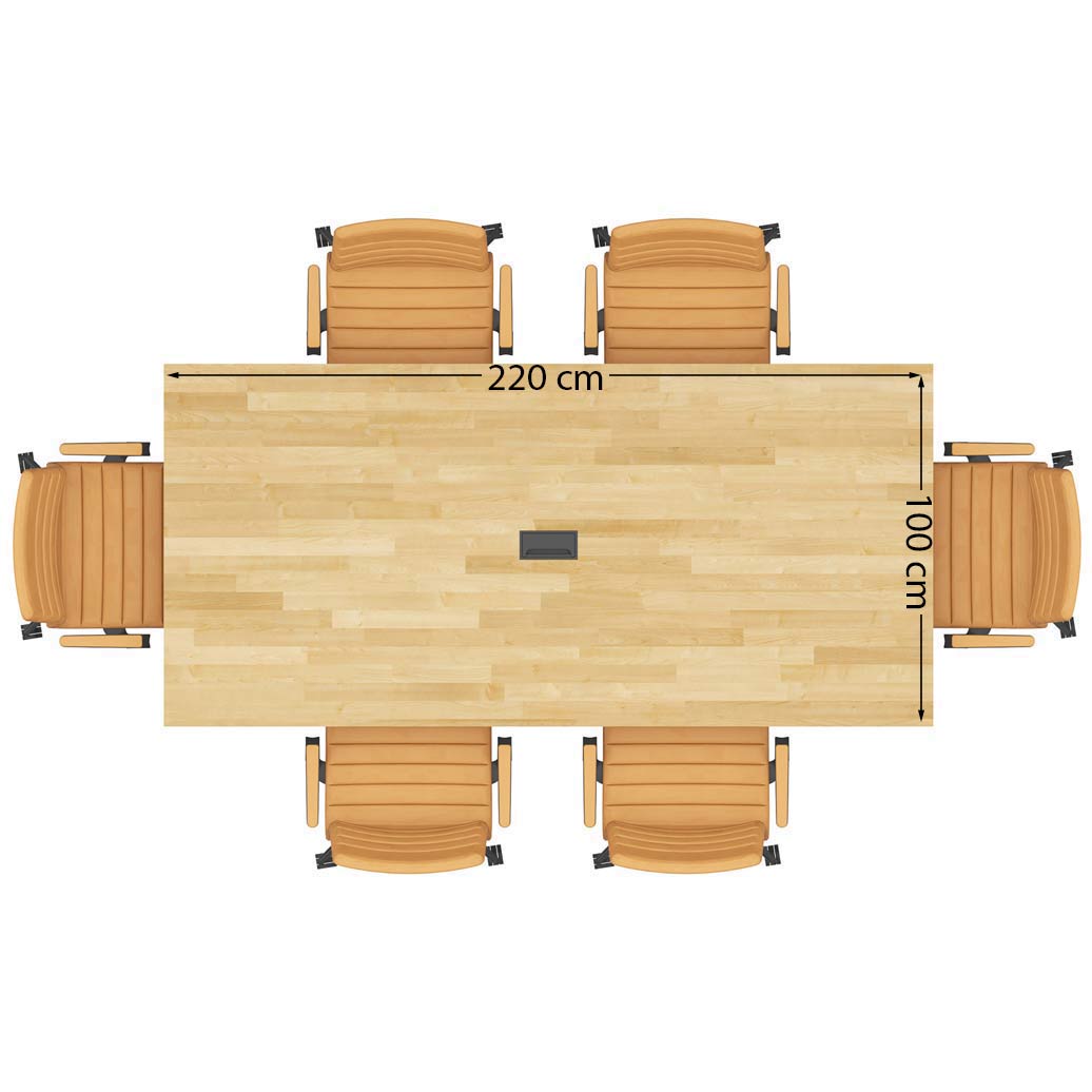 stol-konferencyjny-z-drewnianym-blatem-220x100-cm-z-otworem-na-kable Stół konferencyjny z drewnianym blatem 220x100 cm z otworem na kable