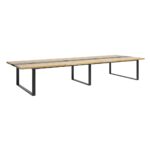 Konferenztisch mit Holzplatte 450x150cm mit Kabellöchern