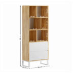 regał biały z półkami i szufladami