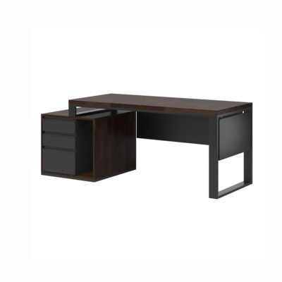 Schreibtisch und Sockel aus Ebenholz