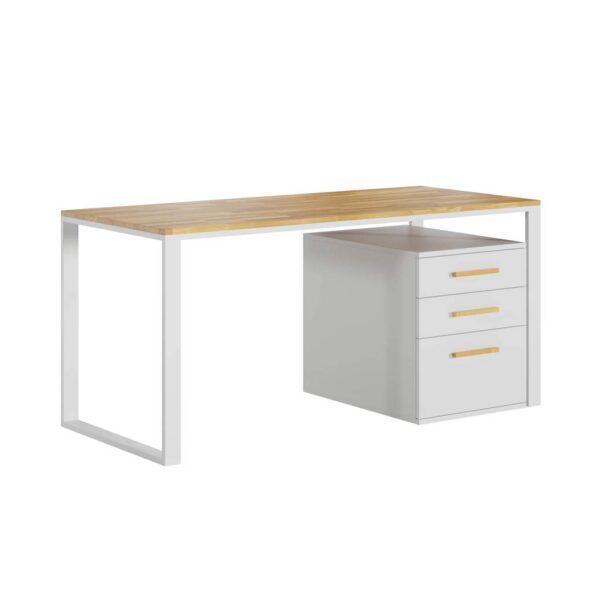 weißer schlanker Schreibtisch