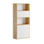 Weißes Büro-Bücherregal, Schrank