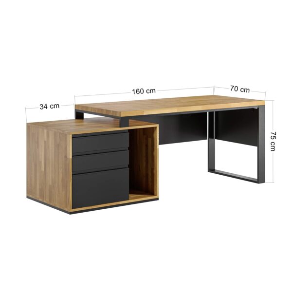 Loft-Schreibtisch aus Holz