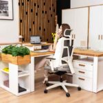 Holz-Metall-Schreibtisch