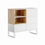 Weiße Kommode mit Schubladen für das Büro oder Arbeitszimmer Loft Office Plus