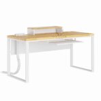 weißer Loft-Schreibtisch