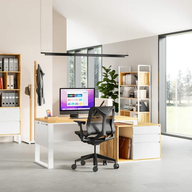 weiße trendige Büromöbel, Büromöbel