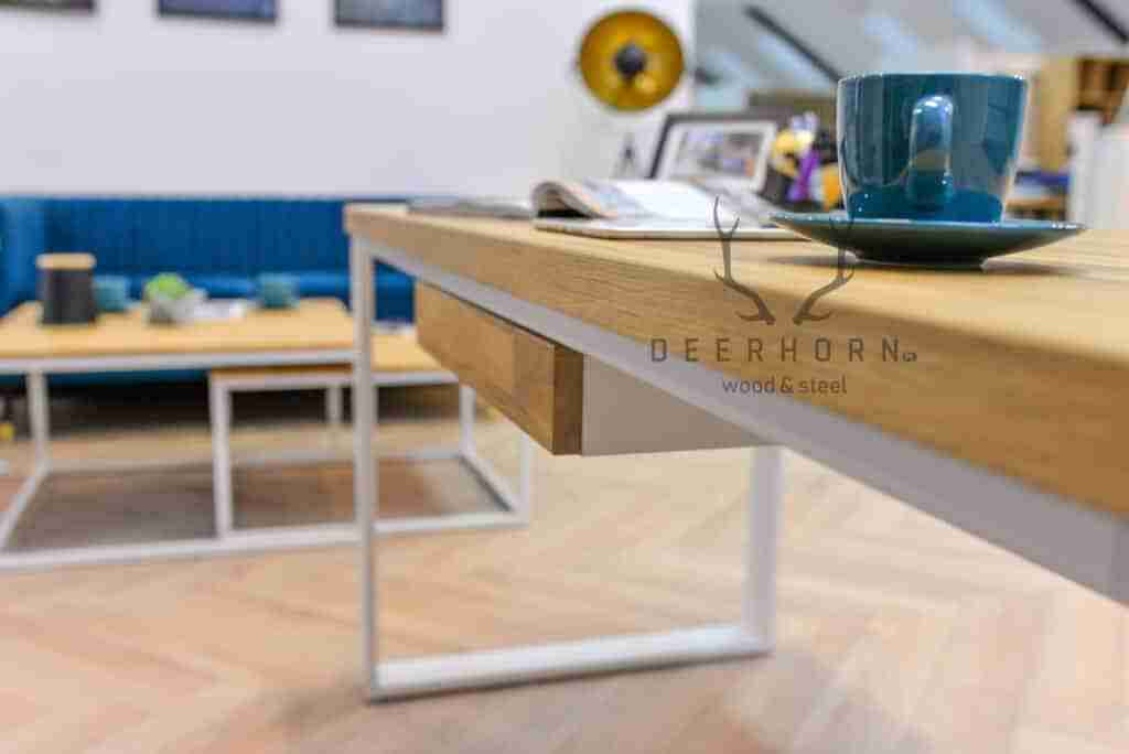 narożne biurko z szufladą