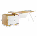 biurko gabinetowe z drewnianym blatem