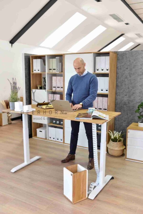Schreibtisch mit Holzplatte