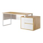 Weißer Loft-Büro-Schreibtisch