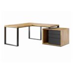 Eckcontainerschreibtisch ohne Blende rechts