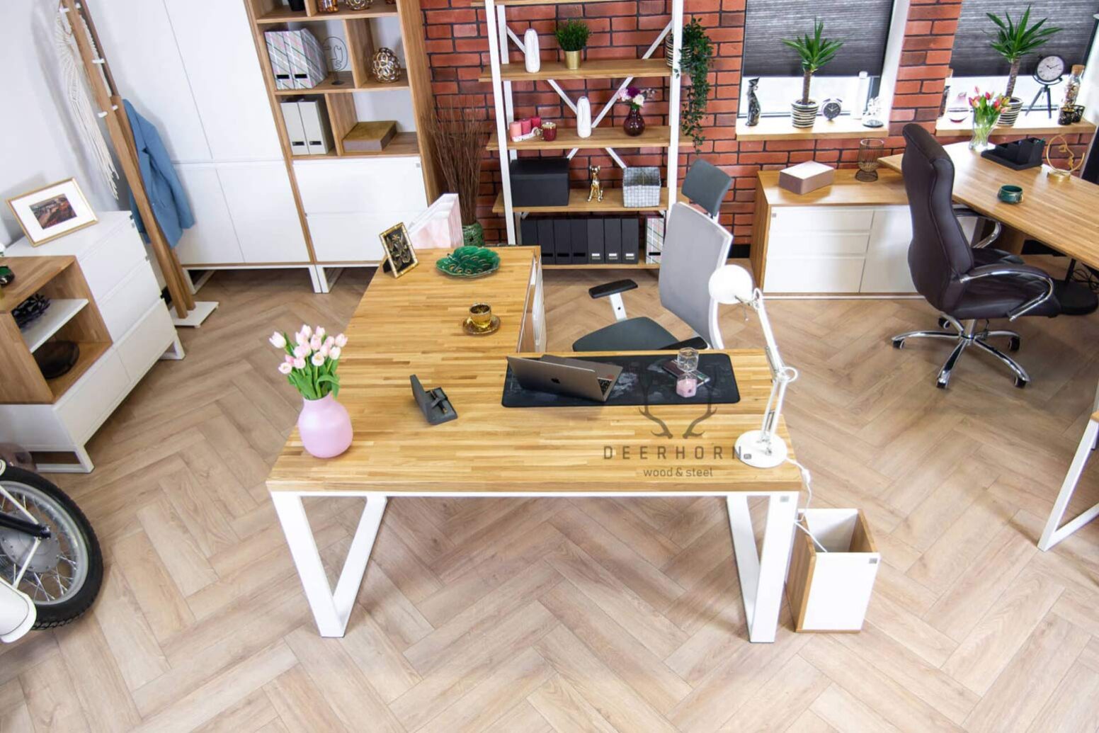 Schreibtisch_Weiß weißer Schreibtisch