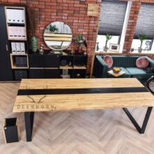 Konferenztisch Metall Holz