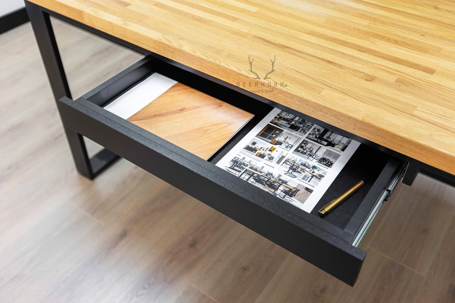 Schublade-Schreibtisch-Schreibtisch schwarze Dokumentenschublade