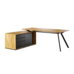 Eckschreibtisch aus Holz und Metall Future active style 180x70