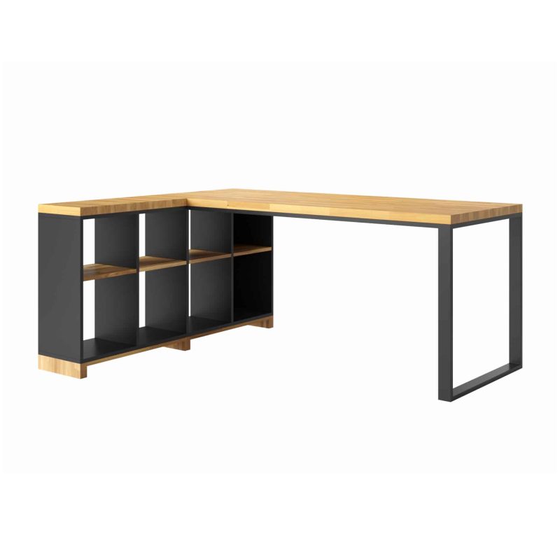 Eckschreibtisch 180 cm, schwarz, links, Modern Office