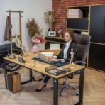 Massivholz-Loft-Schreibtisch
