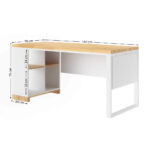 biurko z półkami na książki i dokumenty