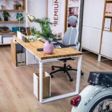 Schreibtisch Holz Metall