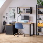 Kleiner Schreibtisch mit Rollcontainer