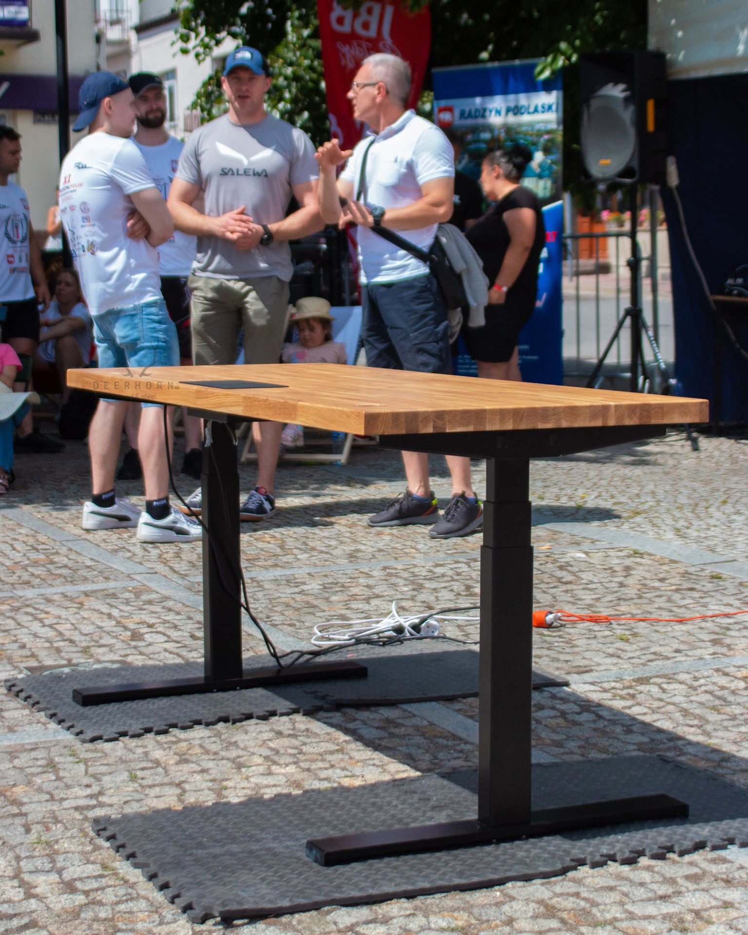 Deerhorn electric desk bei Street Workout Show