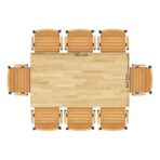 Stół pająk z litego drewna i metalową nogą 180x100 cm