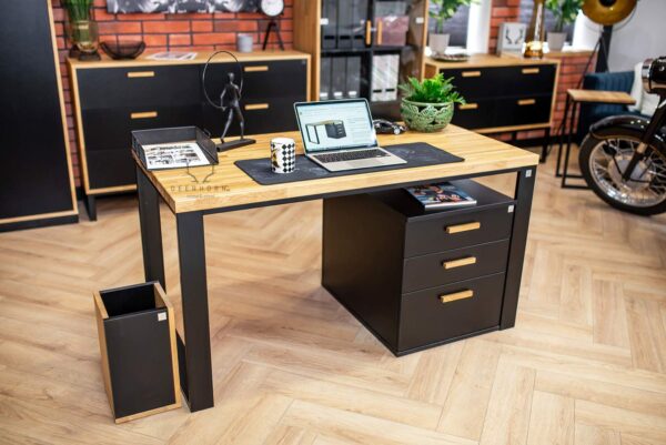 Loft-Schreibtisch mit Schubladen