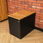 Schreibtischschrank schwarz mit Holz