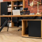 moderner Schreibtisch Metall Holz