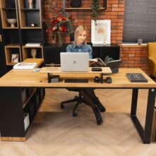 Bürotisch schwarz industrial