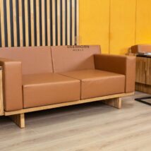 Sofa für die Studie in Braun
